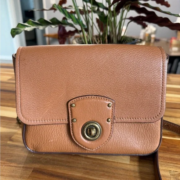 Lauren Ralph Lauren Brown Leather Crossbody Bag - Picture 9 of 14